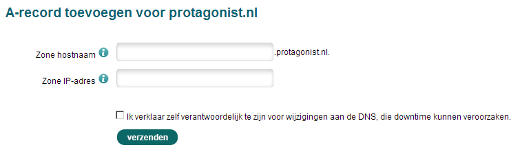 A-record toevoegen