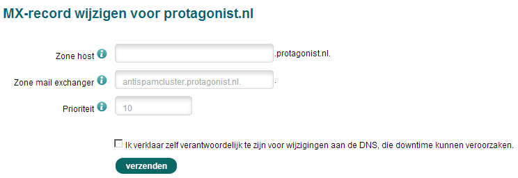 MX-record wijzigen